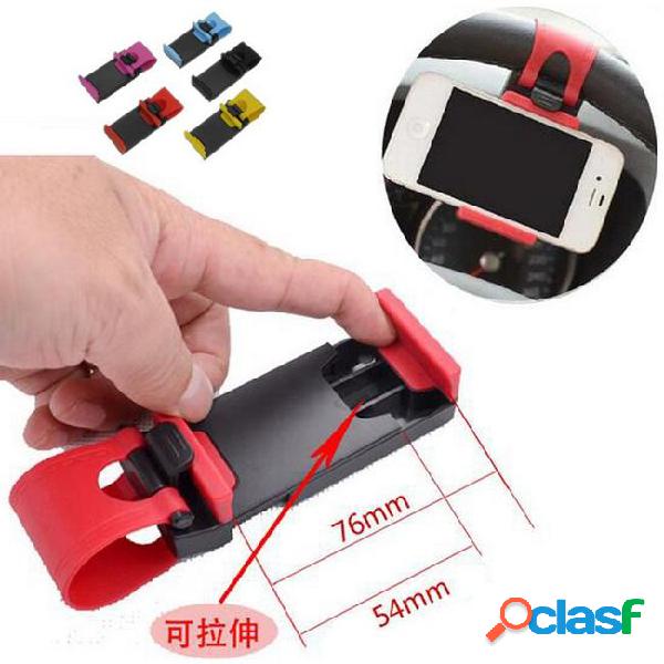 Universal car steering wheel mobile phone clip mount holder