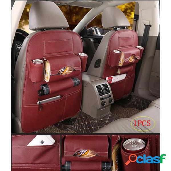Universal leather car backseat organizer larger protection &