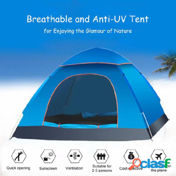 Uv protection 2-3 person camping tent automatic quick pop up