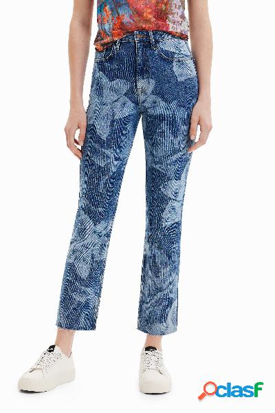 Vaqueros Straight cropped - BLUE - 34