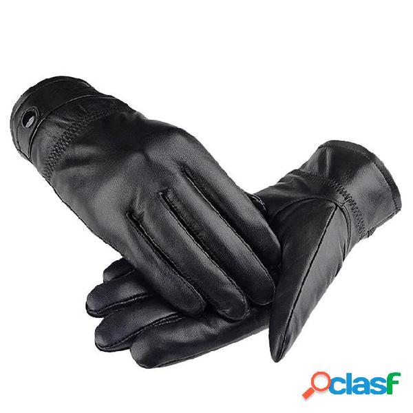 Vbiger fashionable thickened sheepskin gloves winter keep