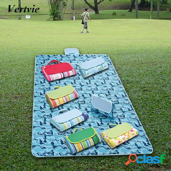 Vertvie foldable camping mat widen picnic mat plaid beach