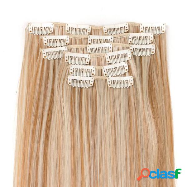 Verves 6 pcs 16 clips-in synthetic hair with clip hair