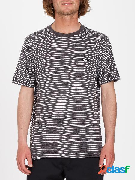 Volcom Camiseta Static Stripe - BLACK