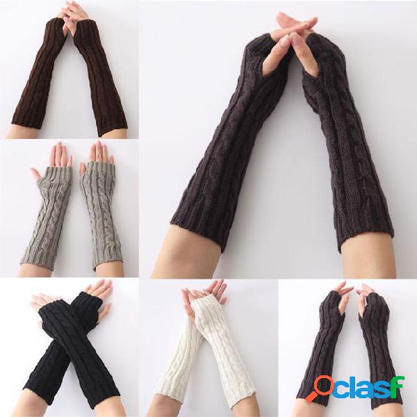 Wholesale- 1pair long braid cable knit fingerless gloves