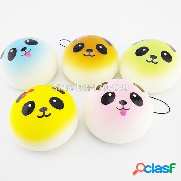 Wholesale-30pcs/lot 7cm colorful panda squishy cell phone