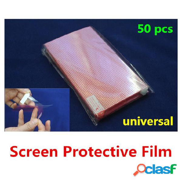 Wholesale- 50pcs universal clear screen protector 3 layer