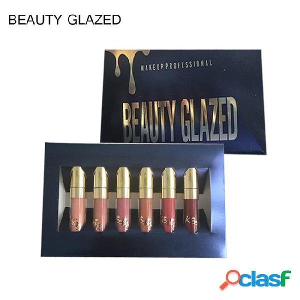 Wholesale beauty glazed 6 colors lip makeup lipstick lip