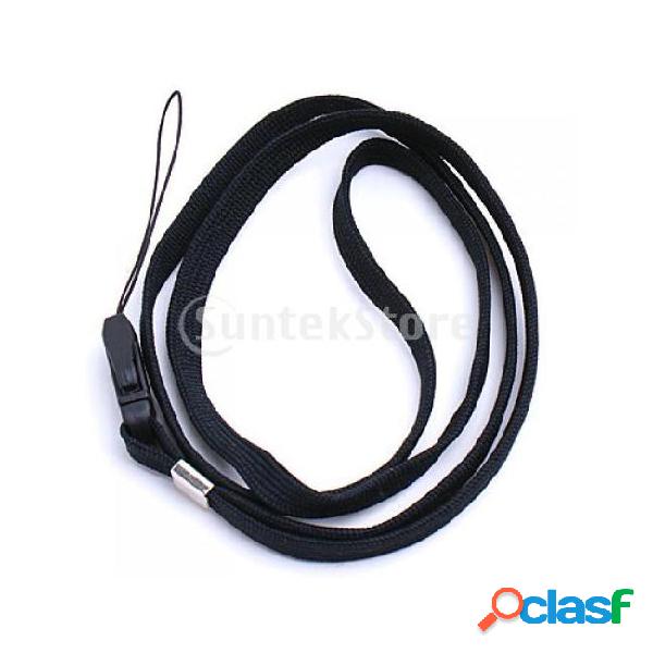 Wholesale-free shipping 16inch black neck strap lanyard for