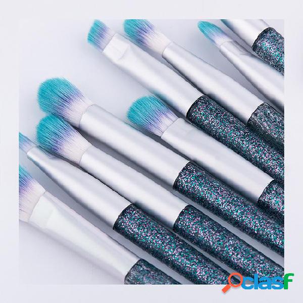 Wholesale glitter eye makeup brushes set 10-pieces, factory