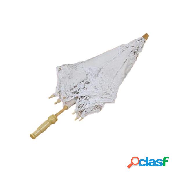Wholesale-good deal 1x vintage white cotton handmade parasol