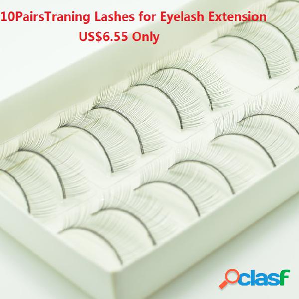 Wholesale-individual eyelashes 10 pairs training lashes for