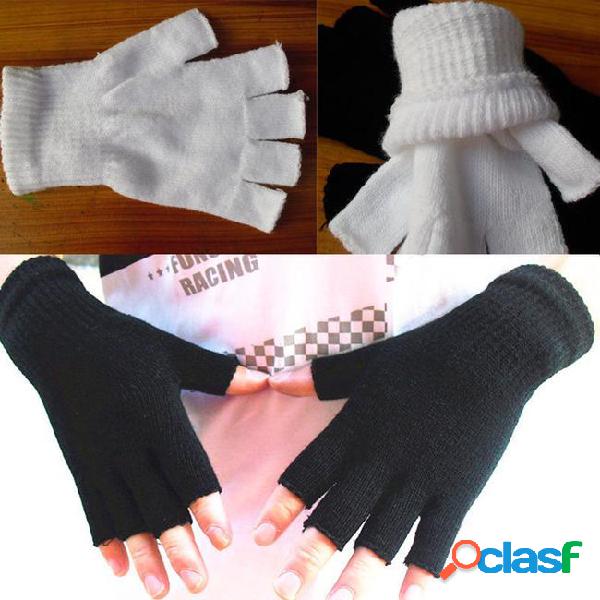 Wholesale- ladies winter fingerless gloves mittens solid