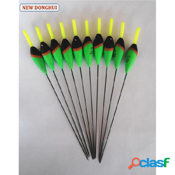Wholesale- newdonghui 10pcs/lot green fishing float fishing