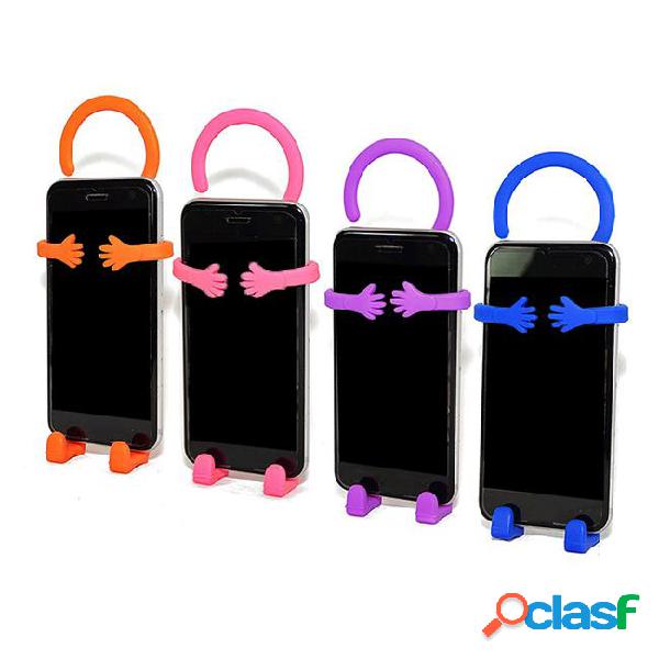 Wholesale silicone mobile phone holder human mobile phone