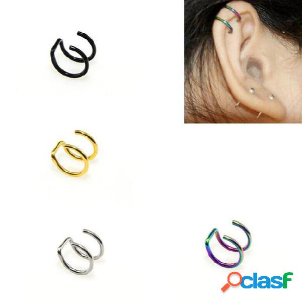 Wholesale titanium steel ear clip multi colors anti allergy