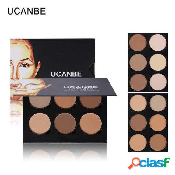 Wholesale-ucanbe 6color powder contour kit light/medium
