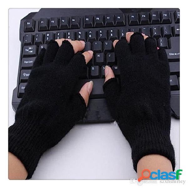 Wholesale unisex finger gloves plain basic hot fingerless