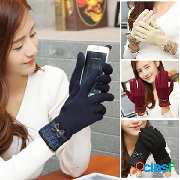 Wholesale- winter gloves female ladies girls screen mittens