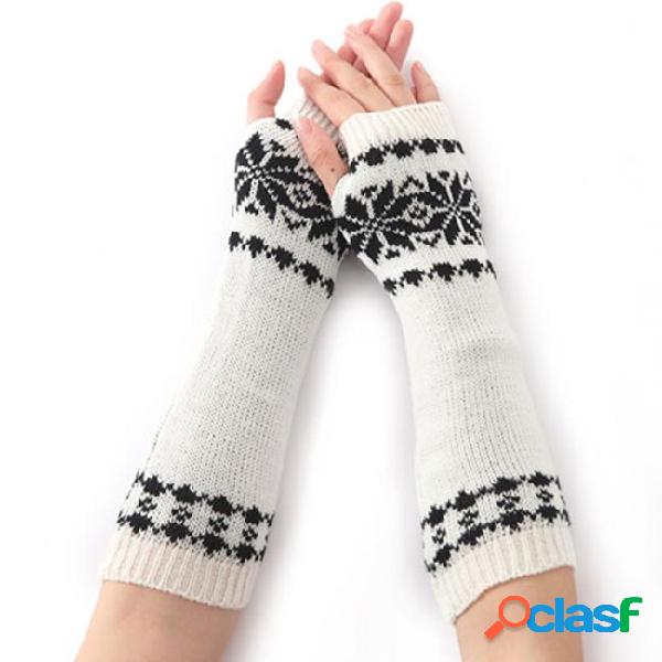 Winter arm long warm for women gloves fingerless snow