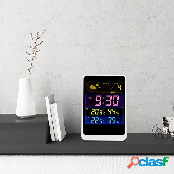 Wireless weather station colorful lcd digital thermometer