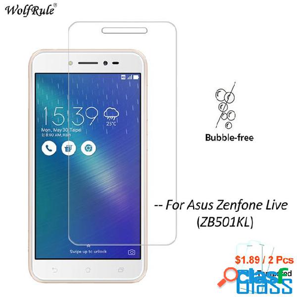 Wolfrule 2pcs for glass asus zenfone live zb501kl screen