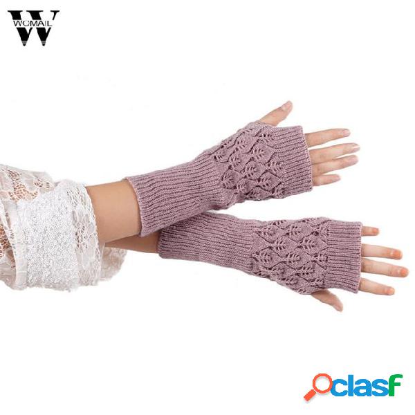 Womail 2017 fashion unisex autumn winter hand arm gloves