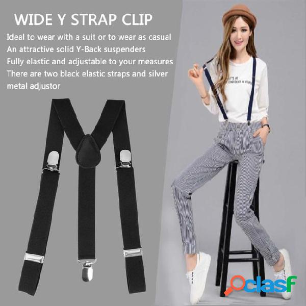 Women clip-on suspenders elastic y-shape adjustable braces