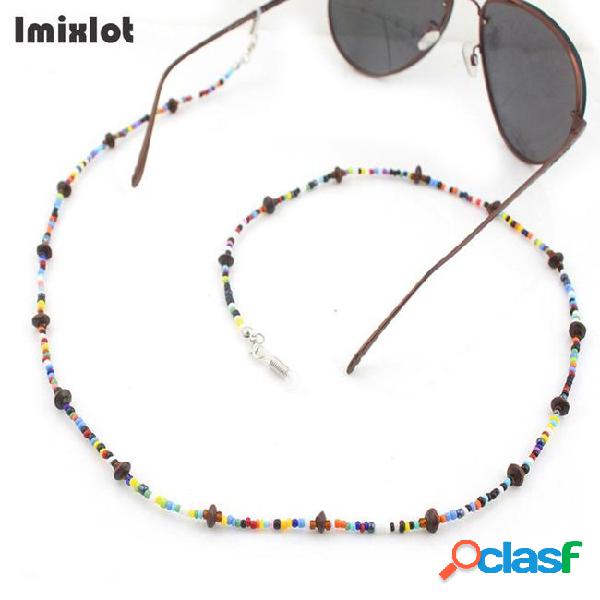 Women fashion eyeglass chains colorful beads chains