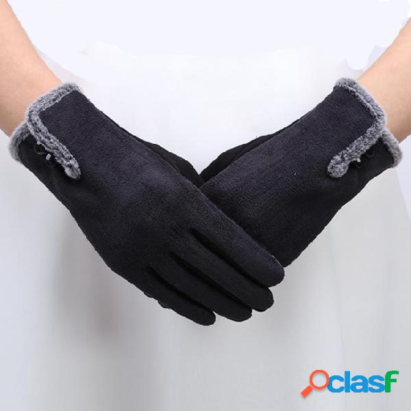 Women gloves 2018 thermal winter female wrist soft warm