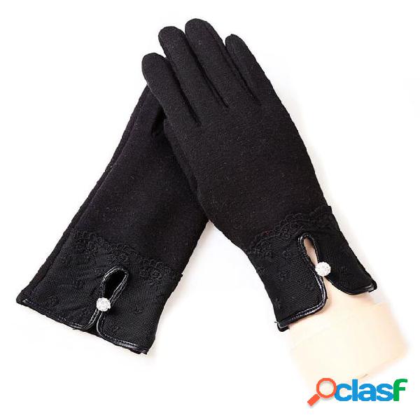 Women's gloves fall winter outdoor warm gloves juvenile