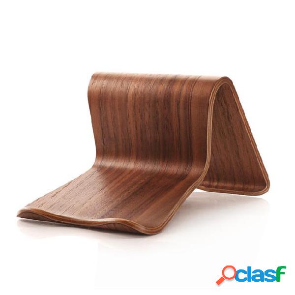 Wood mobile tablets stand holder for ipad air 6 5 for galaxy