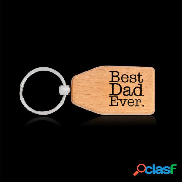 Wooden keychain best papa best dad best grandpa love you