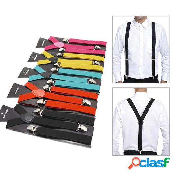 Y-back adult adjustable suspender 2.5x100cm soild color