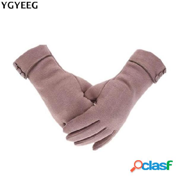 Ygyeeg 2018 women winter knitted woolen gloves touched