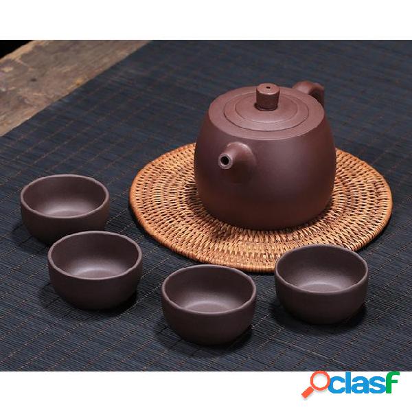 Yixing teapot 250ml 1 tea pot with 4 cups gift box zisha tea