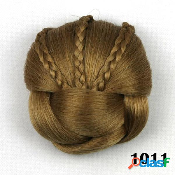 Z&f synthetic hair piece braided chignon high temperature