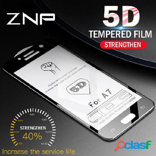 Znp 5d curved edge tempered glass for galaxy a3 a5 a7 2017
