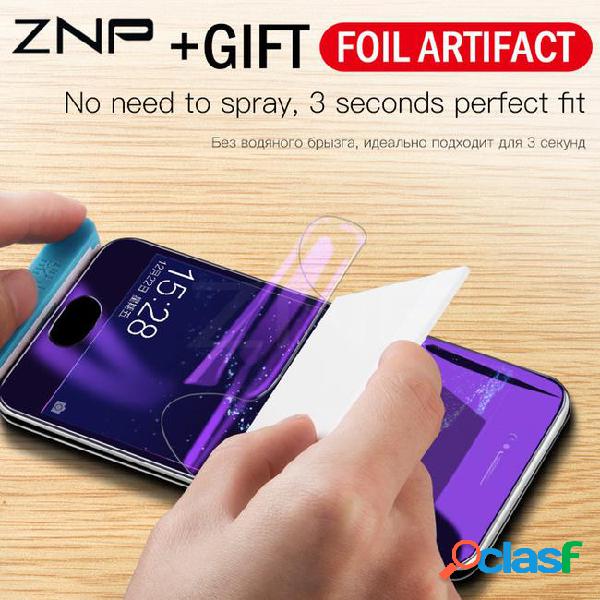 Znp full cover purple light hydrogel film for huawei p20 pro