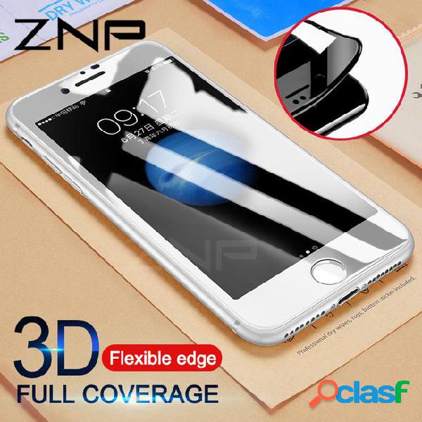 Znp full cover screen protector for iphone 8 7 plus 3d soft