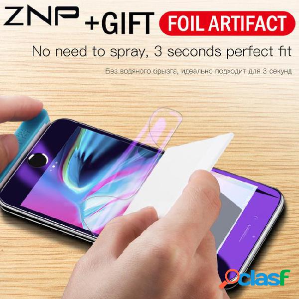 Znp full cover soft purple light hydrogel film for iphone x