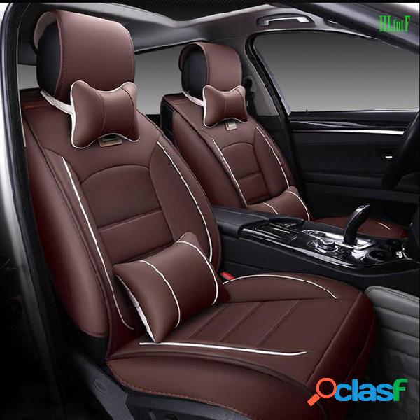 (front and rear) luxury leather car seat covers for dacia