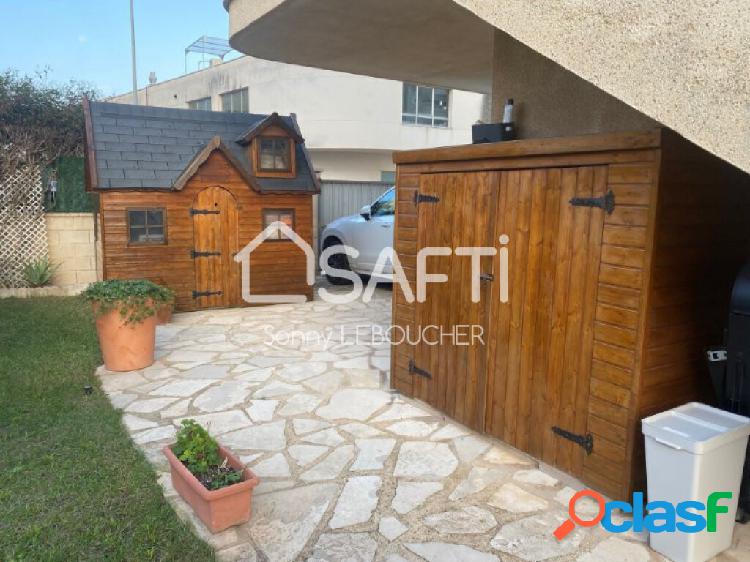 piso de 3 dormitorios y 2 baños con terraza y jardin