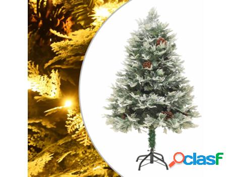 Árbol de Navidad VIDAXL con LED y Piñas (Verde - PVC y Pe