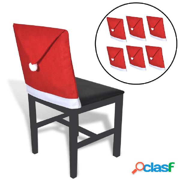 vidaXL 6 Fundas para Respaldo de Silla Modelo Sombrero Papá