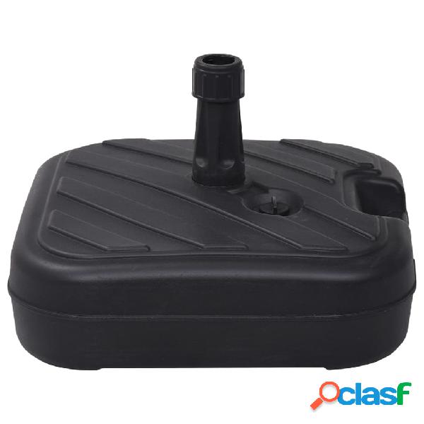vidaXL Base de sombrilla rellenable con arena/agua negro 24