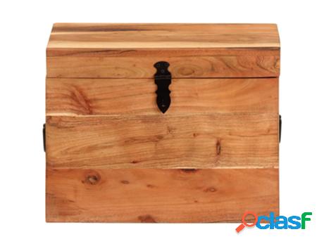 vidaXL Caja de almacenaje madera maciza de acacia 39x28x31