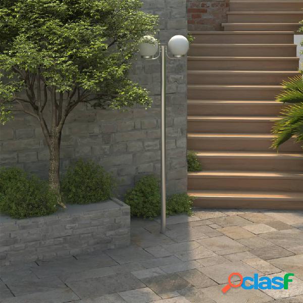 vidaXL Farola de jardín 2 lámparas 220 cm