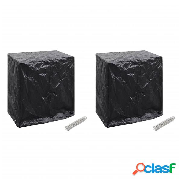 vidaXL Funda muebles jardín mesa ping pong 2 uds 8 ojales