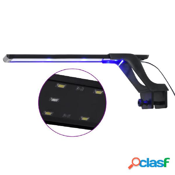 vidaXL Luz LED para acuario con abrazadera azul y blanco